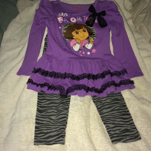 Girls Dora the Explorer 2pc set size 4t - Picture 1 of 5